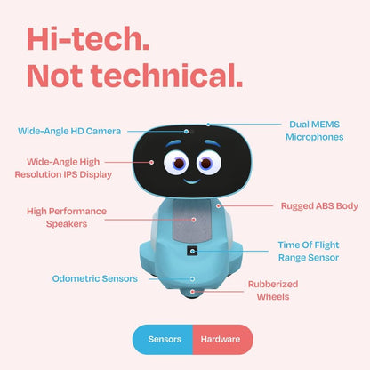 Miko 3: AI-Powered Smart Robot for Kids | STEAM Learning & Educational | Interactive Robot with Learning apps & Unlimited Games | Birthday Gift for Girls & Boys Aged 5-12| Blue. - Crafty Corner