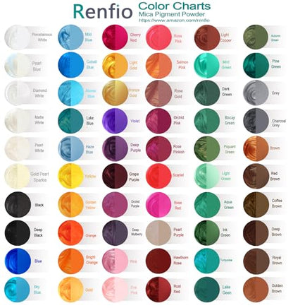 60 Colors Mica Powder for Resin Natural Epoxy Resin (14.8151 Ounce)