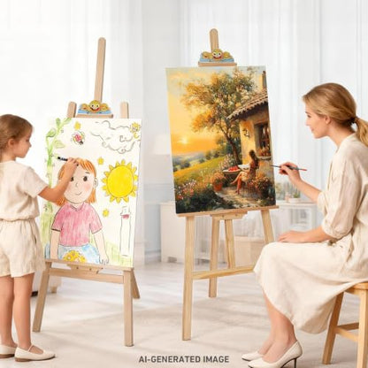 Smiley Wooden Easel for Painting