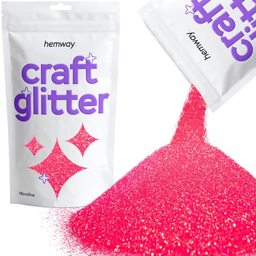Craft Glitter Fluorescent Pink 100g Microfine Glitter