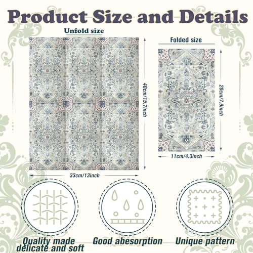 100 Pcs Boho Napkins Paper Guest Towels (100 Count)
