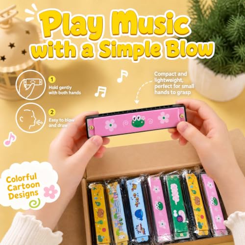 24 Kids Harmonicas (24 Count)