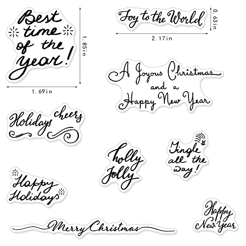 Merry Christmas Clear Stamps for Card Making and Photo Album Decorations