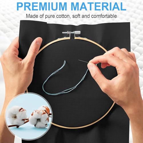 Cross Stitch Fabric 14 Count Aida Cloth 28 x 19 Inch Large Size Classic Reserve Cross Stitch Supplies Embroidery Fabric for Home DIY Craft Decoration Handmade