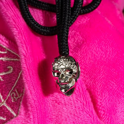 DND Dice Bags Large with Pockets Pink Storage Bag for D&D RPG Games (5.2 Ounce)