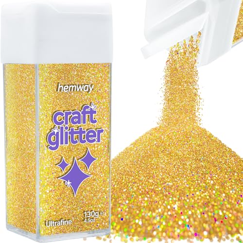 Craft Glitter Shaker Gold Holographic 130g Ultrafine (4.5 Ounce)