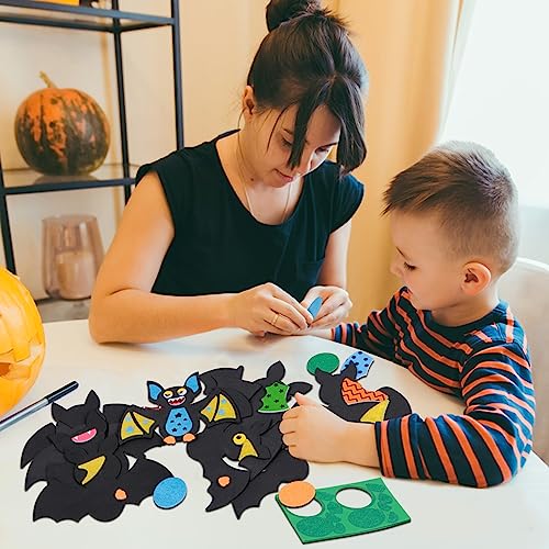 12 Pack Bat Crafts for Kids Bat Crafts Kits Make You Own Bat Foam Stickers Ornament DIY Arts and Crafts for Kids Girls Boys Halloween Party Supplies Halloween Decoration (12 Count)
