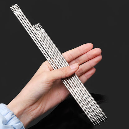 4" Professional Upholstery Needle 10cm length 3mm thickness, Big Eye Hand Sewing Needles for Stitching and Crafting Projects