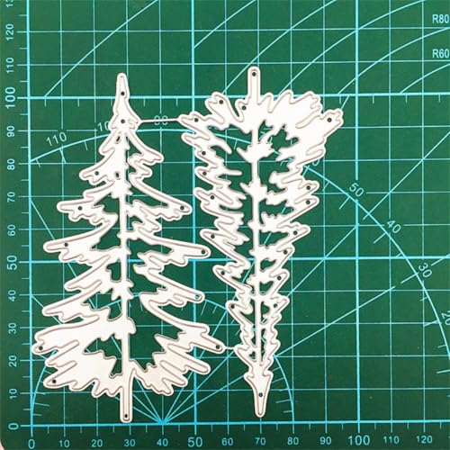 Metal Cutting Dies DIY Merry Christams Embossing Stencil Template Scrapbooking Card Making Mold Photo Album Arts Crafts Tools (2 Count)