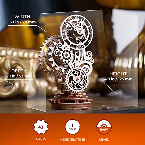 Steampunk Clock 3D Wooden Puzzles for Adults