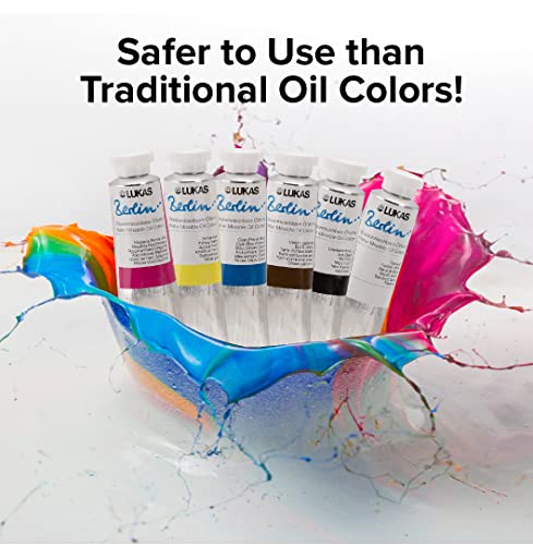 Berlin Pro Artists Water Mixable Oil Paint 37 ml Tube Permanent Green Light