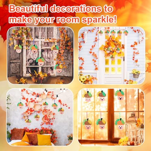 12 Pack Fall Crafts for Kids Make You Hazelnut Foam Stickers DIY Autumn Art and Craft for Boys Girls Party Supply Art Activities Birthday Gifts Fall Thanksgiving Decoration (12 Count)