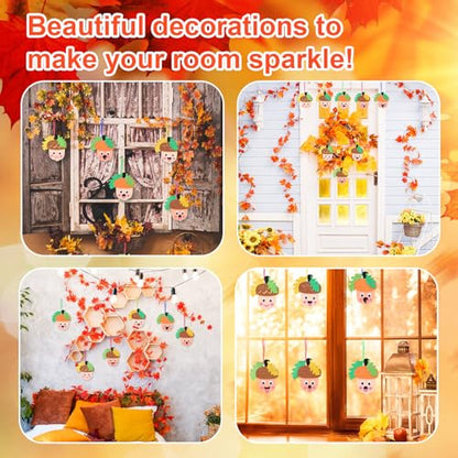 12 Pack Fall Crafts for Kids Make You Hazelnut Foam Stickers DIY Autumn Art and Craft for Boys Girls Party Supply Art Activities Birthday Gifts Fall Thanksgiving Decoration (12 Count)