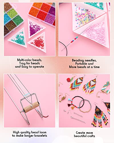 Bead Loom Kit Beading Supplies 2 mm Seed Beads DIY Craft
