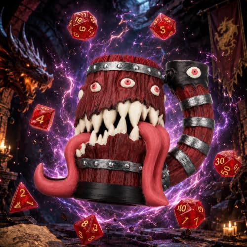 Dice Tower Mug DND Dice Rolling Tower with 7 PCS Dice Set