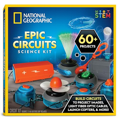 National Geographic Circuit Kit for Kids with 60 Projects for Ages 8