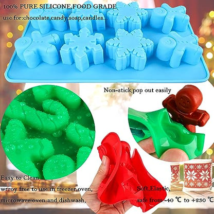 Christmas Silicone Molds Christmas Chocolate Molds Candy Molds for Baking Sweet Treats