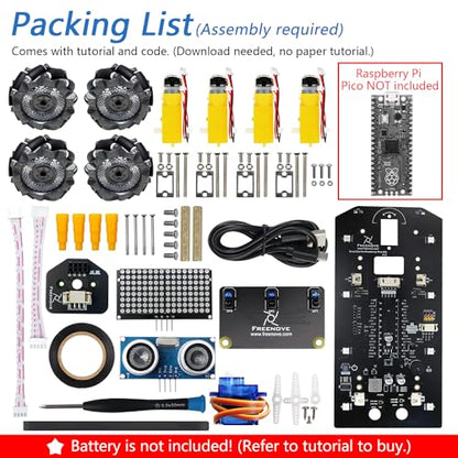 Mecanum Wheel Car Kit for Raspberry Pi Pico
