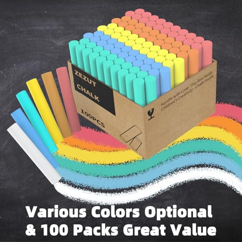 Colored Chalk 100PCS (100 Count)