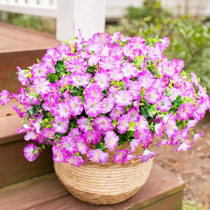 Artificial Flowers Fake Plants for Outdoors Decoration (12 Count)