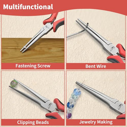 5-Pack 5.5-Inch Long Needle Nose Pliers, Mini Jewelry Pliers (5 Count)