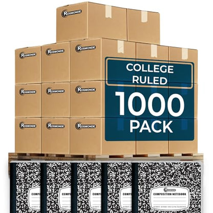 1000 Pack Composition Notebooks Bulk (1000 Count)