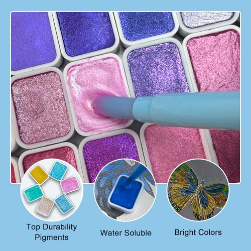 Mini Matellic Watercolor Paint Set