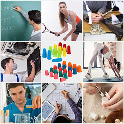 32 Pcs Rubber Finger Pads Tips