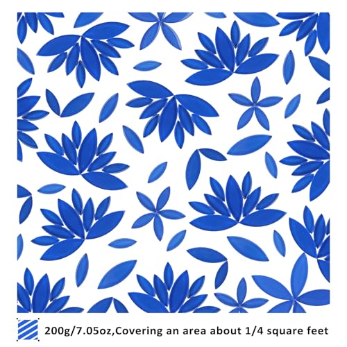 Blue Leaf Mosaic Tiles for Crafts
