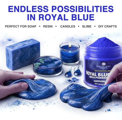 Royal Azure Blue Mica Powder 2 oz (2 Ounce)