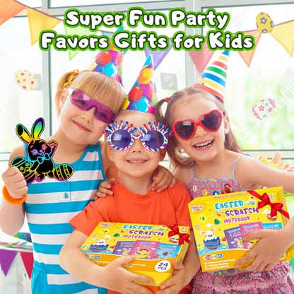 24 Pack Rainbow Scratch Notebook Art Party Favors for Kids (24 Count)