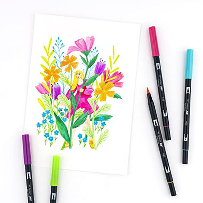 56185 Dual Brush Pen Art Markers (10 Count)