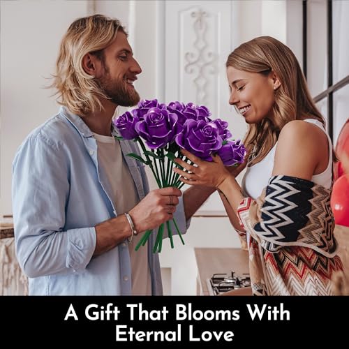 Rose Flower Bouquet Building Set for Adults