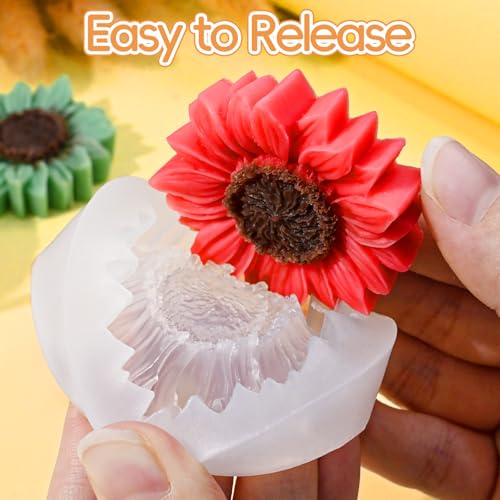4Pack Sunflower Candle Molds