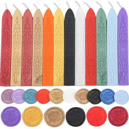 12Pcs Sealing Wax Sticks with Wicks (3 Ounce)