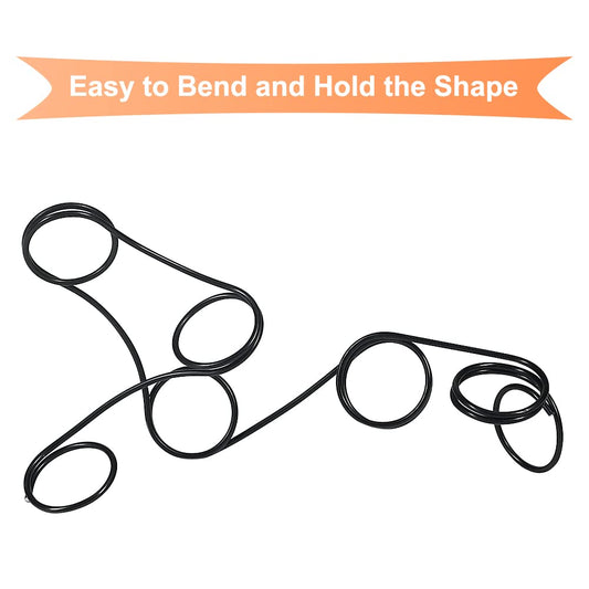 Tenn Well 15 Gauge Aluminum Wire, 164 Feet 1.5mm Bendable Metal Craft Wire for Jewelry Making, Beading, Sculpting, Bonsai Training, Halloween Crafting (Black)