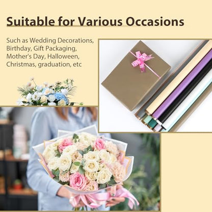 20 Sheets Flower Waterproof Wrapping Paper (20 Count)