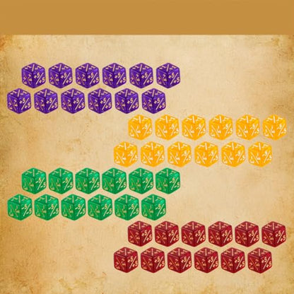 Color MTG Counter Dice Set Keyword Shield Life Counters with Dice Storage Bag for MTG TGG Table Games