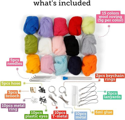 Felting Needles Wool Roving Kit