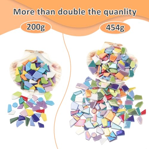 Iridescent Glass Mosaic Tiles for Crafts Bulk