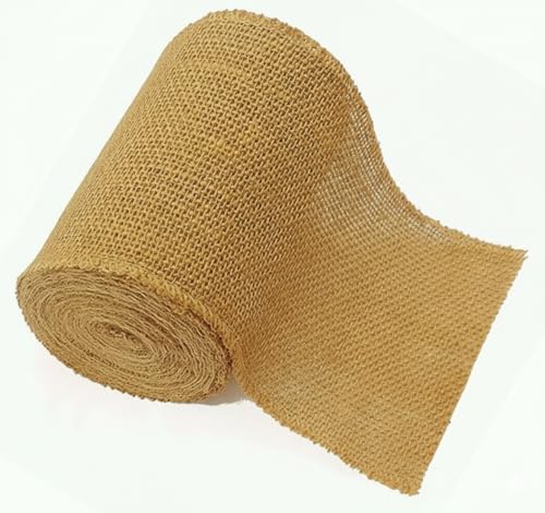 3 Pack Burlap Fabric Ribbon Natural Roll DIY (45 Foot)