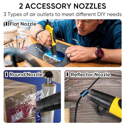 350W Heat Gun with 2 Nozzles