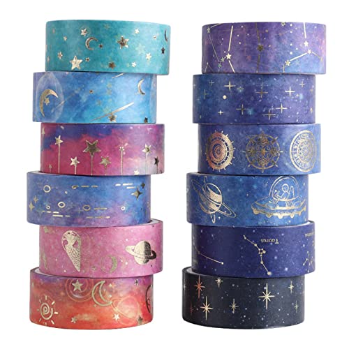 12 Rolls Galaxy Washi Tape Set (78.72 Foot)