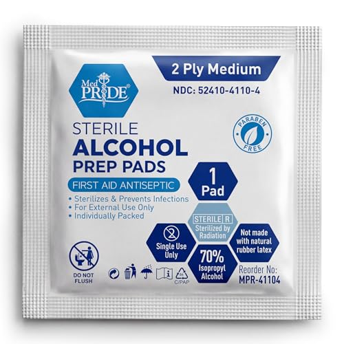 Sterile Alcohol Prep Pads (200 Count)