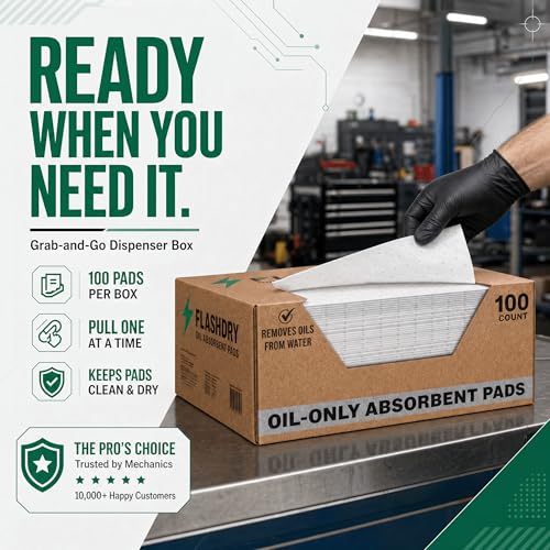 FlashDry Oil Absorbent Pads (100 Count)