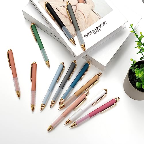 Ballpoint Pens Black Medium Point 1mm Pen with Super Soft Grip Ball Point Pen for Men Women Retractable Pens (18 Count)