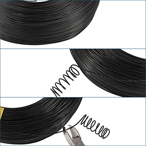 984 Feet 0.8mm Black Aluminum Wire Bendable Metal Craft Wire String for Beading Sculpting Jewelry Making (984 Foot)