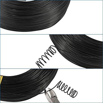 984 Feet 0.8mm Black Aluminum Wire Bendable Metal Craft Wire String for Beading Sculpting Jewelry Making (984 Foot)