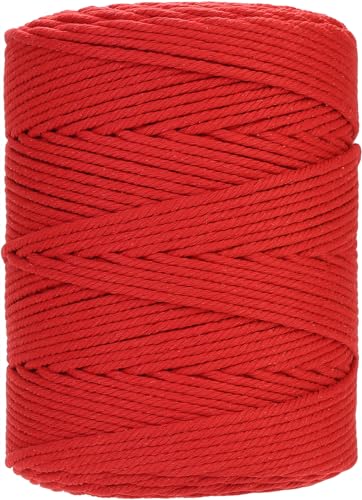 Macrame Cord 4mm x 328yards Natural Macrame Cotton Rope Colored Macrame Rope Soft Cotton Cord Macrame Supplies Craft Rope Macrame Yarn for Plant Hanger Wall Hanger Dreamcatcher