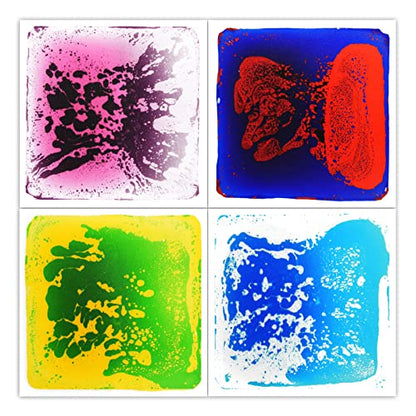 12" X 12" 4 Pack Sensory Floor Tiles for Activity Play Centers for Children (3.9999 Sq Ft)